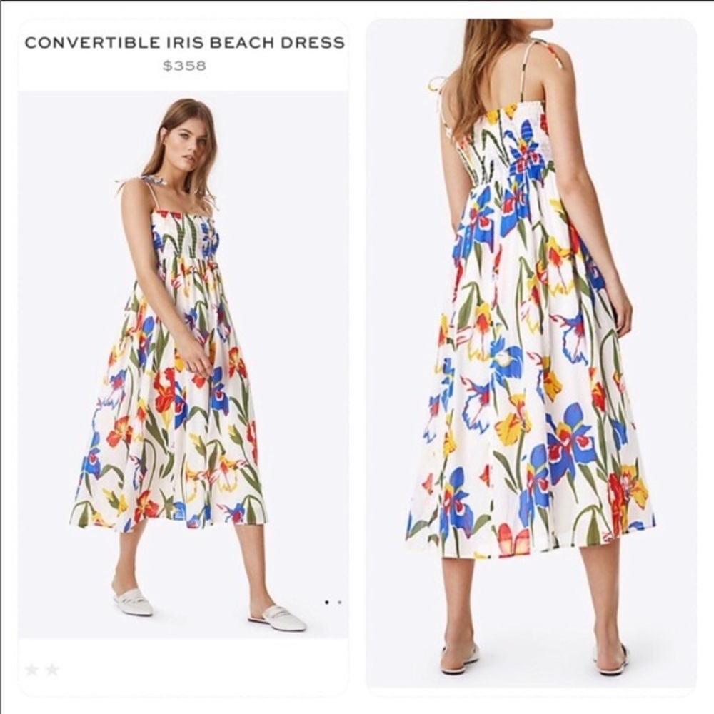 Tory Burch Smocked Iris Beach dress